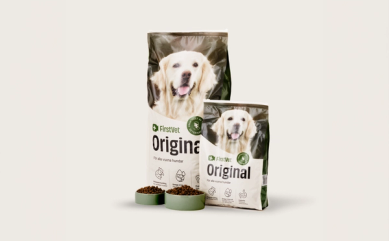 FirstVet Original hundfoder för alla vuxna hundar – näringsrikt och balanserat foder som stöder din hunds hälsa och välbefinnande.